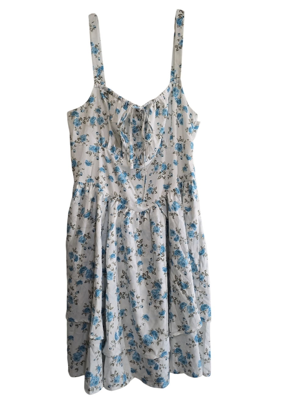 NWT Scarlett Darkness Summer Floral Corset Dress Light Blue Milk Maid Medium - Picture 3 of 8